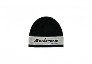 Black Palace Avirex Nein Cuff Beanie Hats | NL05-X9-UC