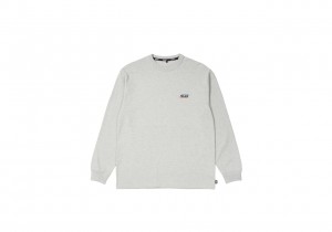 Grey Marl Palace Basically A Longsleeve T-Shirts | WS95-Y3-RP