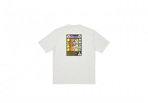 Grey Marl Palace Derek Garage T-Shirt T-Shirts | ZZ09-C2-YU