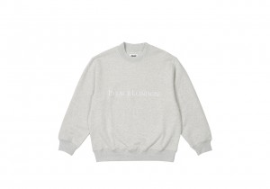 Grey Marl Palace Palace London Crew Sweatshirts | IR10-L0-UR