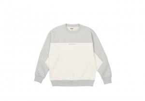 Grey Marl Palace Piped Crew Sweatshirts | MJ28-T3-OD