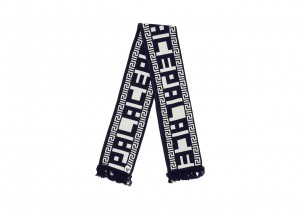 Navy / Cream Palace Major Fret Scarf Accessories | RK51-C5-XS