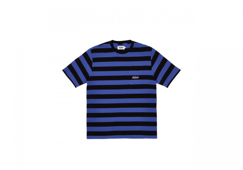 Black Palace Block Stripe T-Shirt Tops | NY53-U1-TW