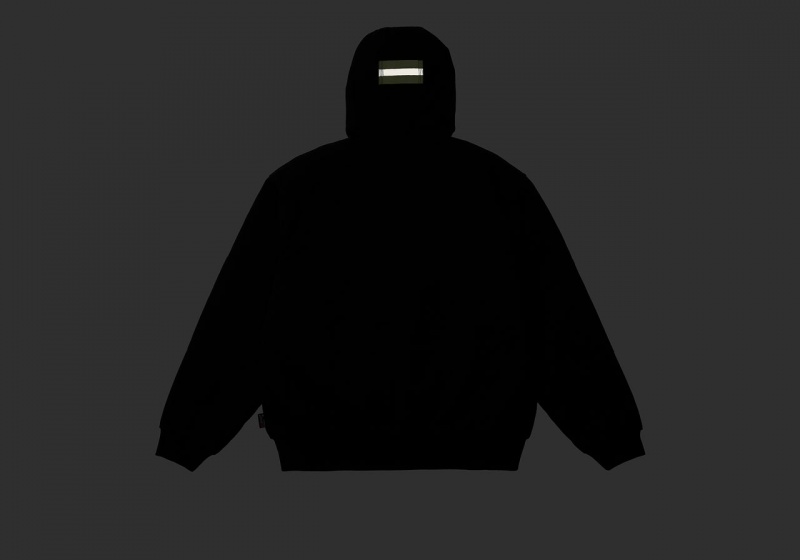 Black Palace Hardware Hooded Workwear Jacket Jackets | VD49-P8-LT