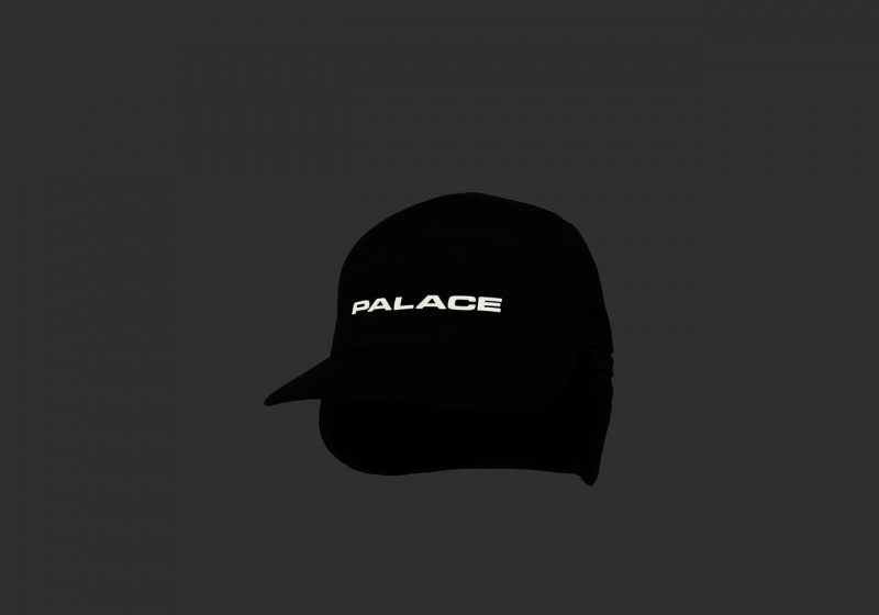 Black Palace Micro Earflap Runner Hats | IJ87-I4-TA