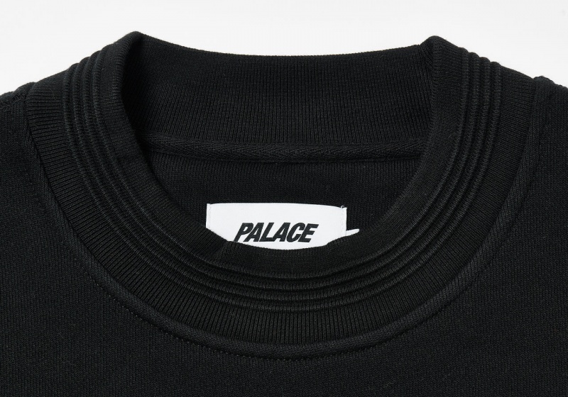 Black Palace Palace London Crew Sweatshirts | XH72-L7-YG