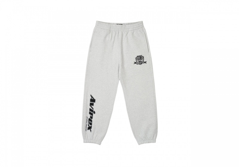 Grey Marl Palace Avirex Jogger Bottoms | TI16-K5-UU