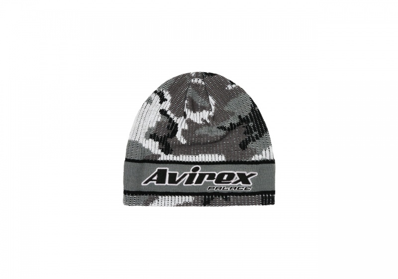 Grey Marl Palace Avirex Nein Cuff Beanie Hats | XA46-V0-QO