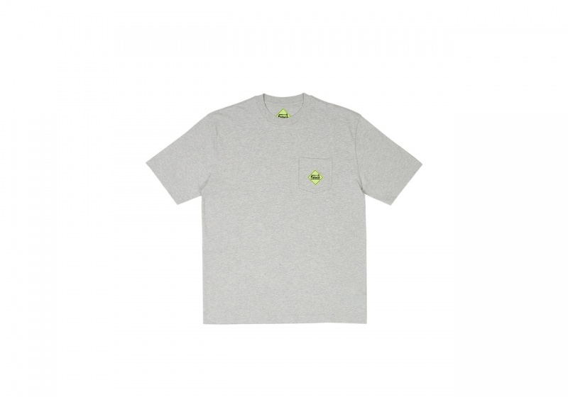 Grey Marl Palace Hardware Pocket T-Shirt T-Shirts | NW17-E2-SI