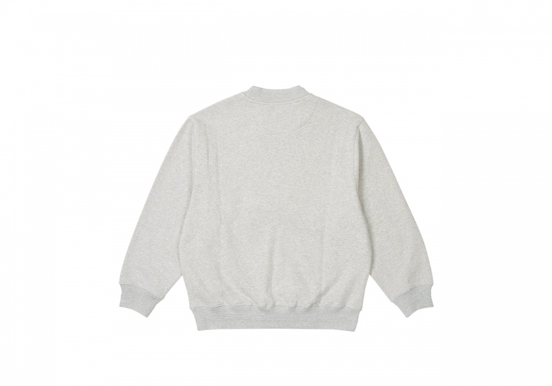 Grey Marl Palace Palace London Crew Sweatshirts | IR10-L0-UR