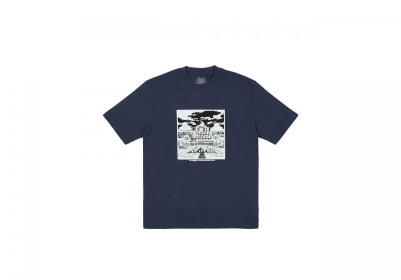 Navy Palace Multi Palace T-Shirt T-Shirts | YL64-I5-IP