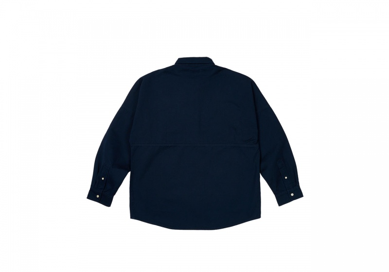 Navy Palace Old English Overshirt Shirting | LM13-V2-UV