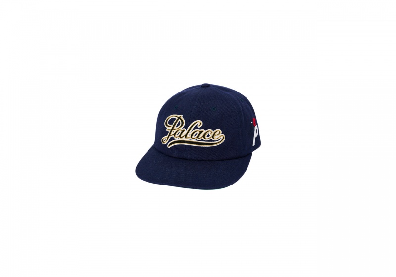 Navy Palace Posh Script Strapback Hats | HO10-R0-OC