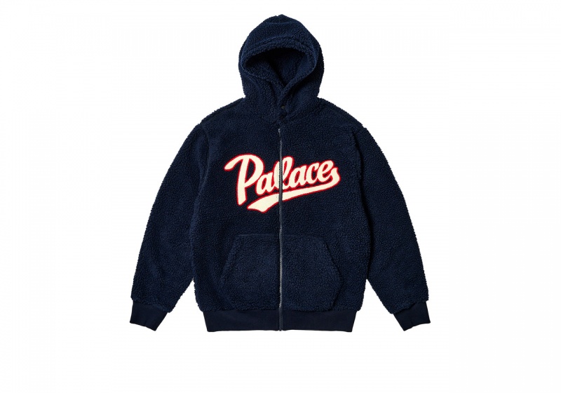 Navy Palace Script Hood Hoods | UQ38-M0-LM