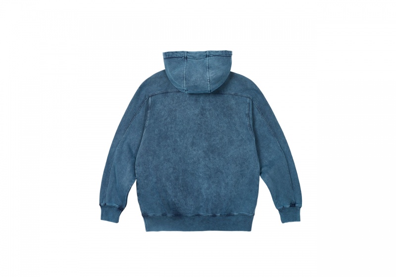 Navy Palace WASHED TERRY 1/4 PLACKET HOOD Hoods | YC50-K2-BT