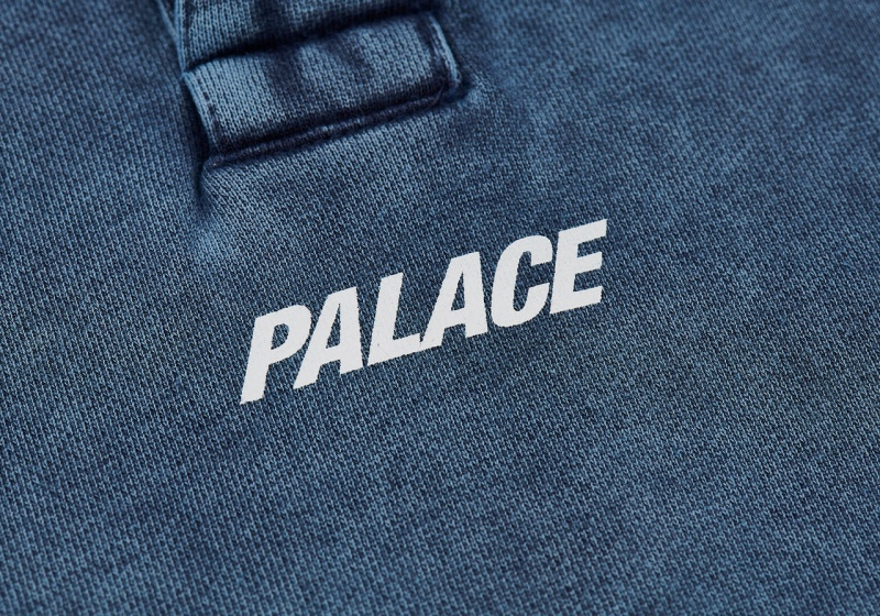 Navy Palace WASHED TERRY 1/4 PLACKET HOOD Hoods | YC50-K2-BT