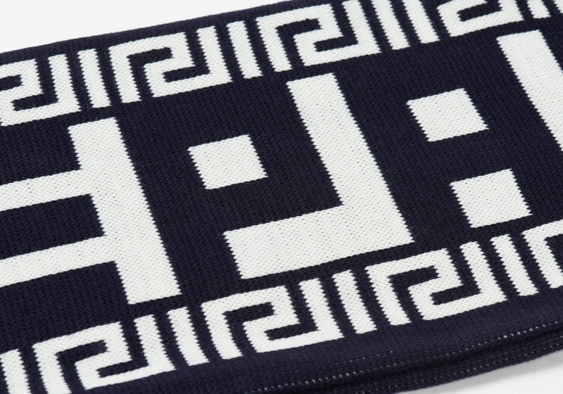 Navy / Cream Palace Major Fret Scarf Accessories | RK51-C5-XS