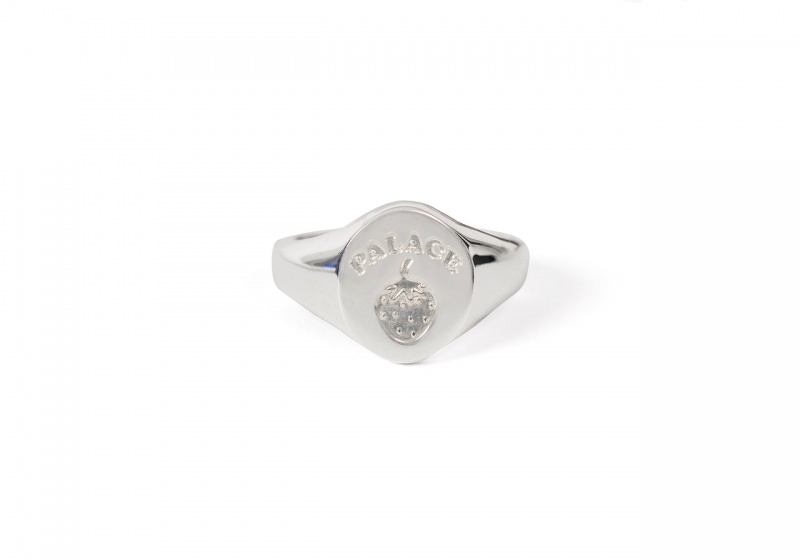 Palace Strawberry Signet Ring Silver Accessories | TA90-I3-JA