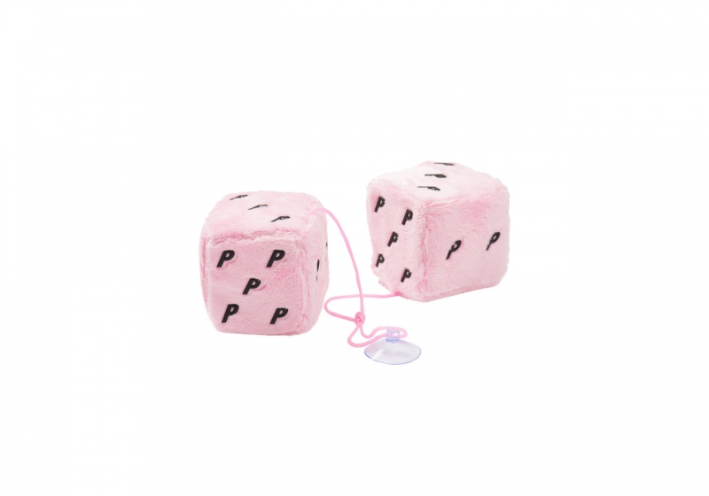 Pink Palace Fuzzy Hanging Dice Accessories | JW43-N4-HP