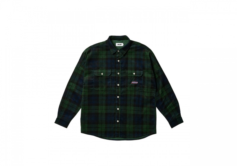 Tartan Palace Drop Shoulder Cord Shirt Shirting | LR44-D7-DO