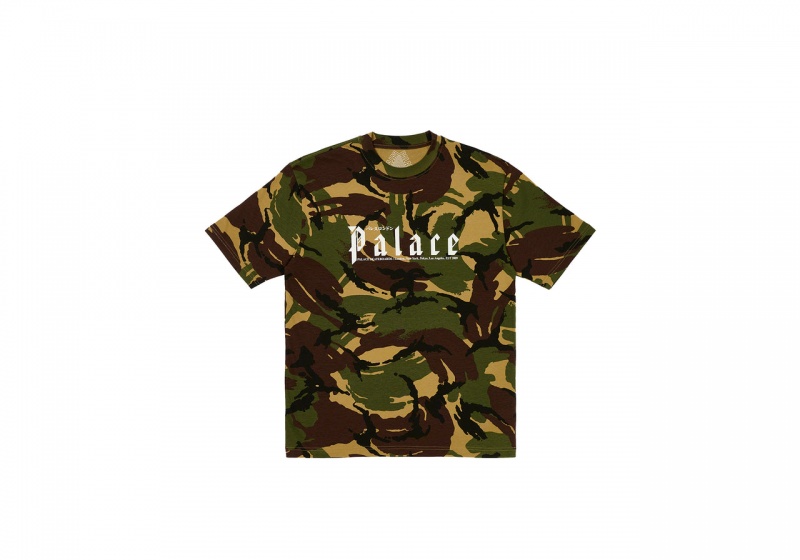 Woodland Camo Palace Kitano T-Shirt T-Shirts | BT99-Z2-LP