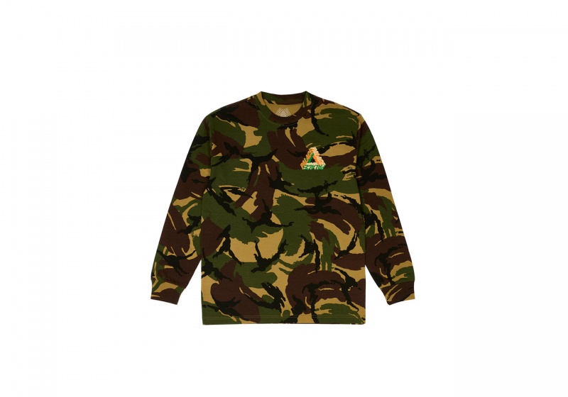 Woodland Camo Palace P-3d Longsleeve T-Shirts | AK84-H3-BH