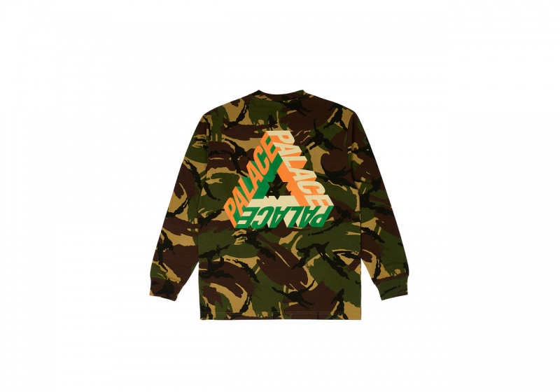 Woodland Camo Palace P-3d Longsleeve T-Shirts | AK84-H3-BH